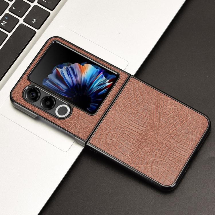 For ZTE nubia Flip2 / Libero Flip2 Crocodile Texture Back Cover Phone Case
