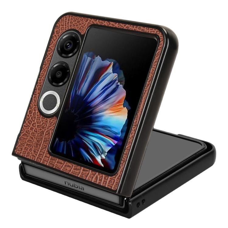 For ZTE nubia Flip2 / Libero Flip2 Crocodile Texture Back Cover Phone Case