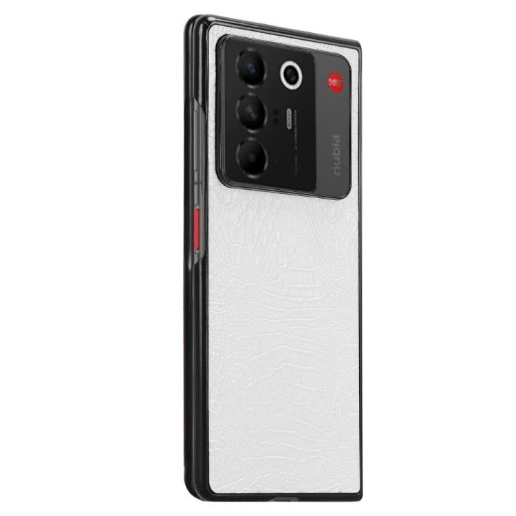 For ZTE Nubia Fold Crocodile Texture Back Cover Phone Case