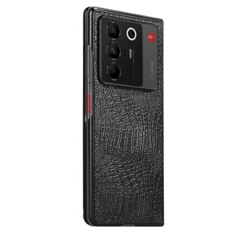 For ZTE Nubia Fold Crocodile Texture Back Cover Phone Case