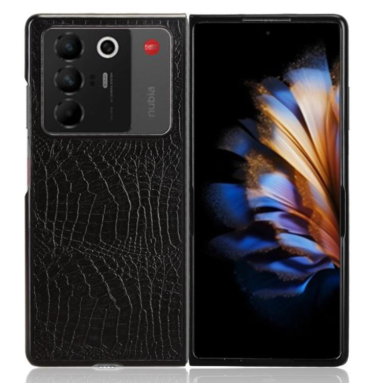 For ZTE Nubia Fold Crocodile Texture Back Cover Phone Case