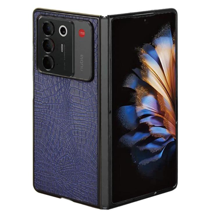 For ZTE Nubia Fold Crocodile Texture Back Cover Phone Case