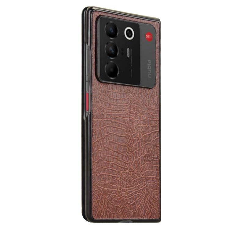 For ZTE Nubia Fold Crocodile Texture Back Cover Phone Case