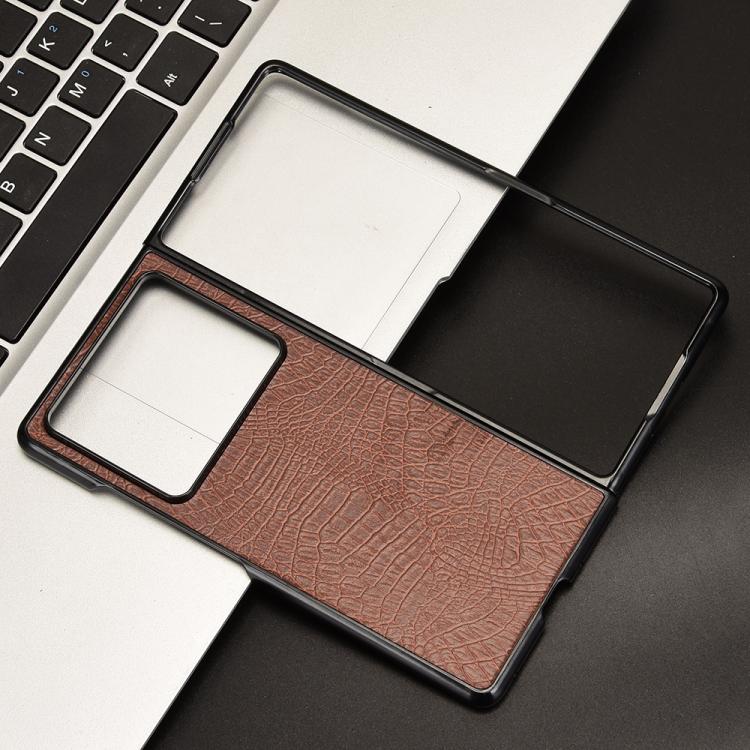 For ZTE Nubia Fold Crocodile Texture Back Cover Phone Case
