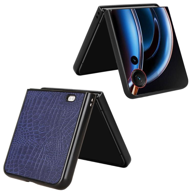 For ZTE nubia Flip3 Crocodile Texture Back Cover Phone Case