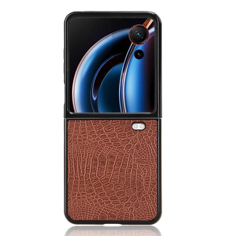 For ZTE nubia Flip3 Crocodile Texture Back Cover Phone Case