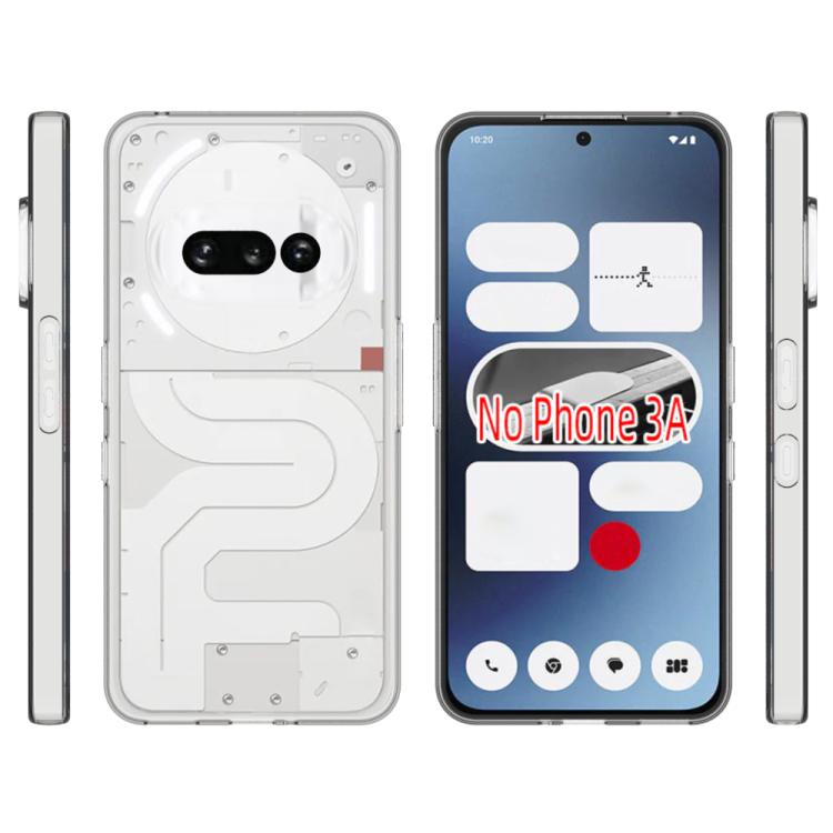 For Nothing Phone 3a Waterproof Texture TPU Phone Case - Transparent