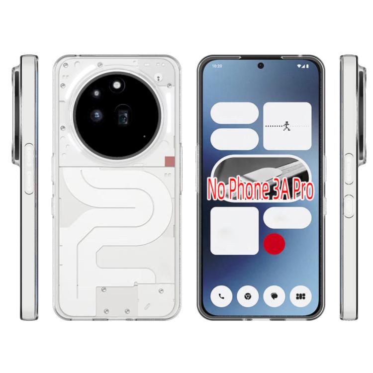 For Nothing Phone 3a Pro Waterproof Texture TPU Phone Case - Transparent