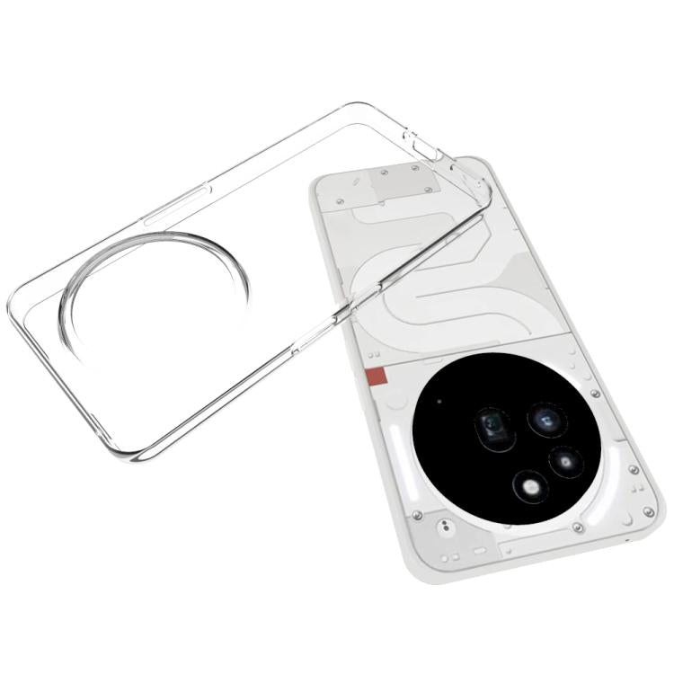 For Nothing Phone 3a Pro Waterproof Texture TPU Phone Case - Transparent