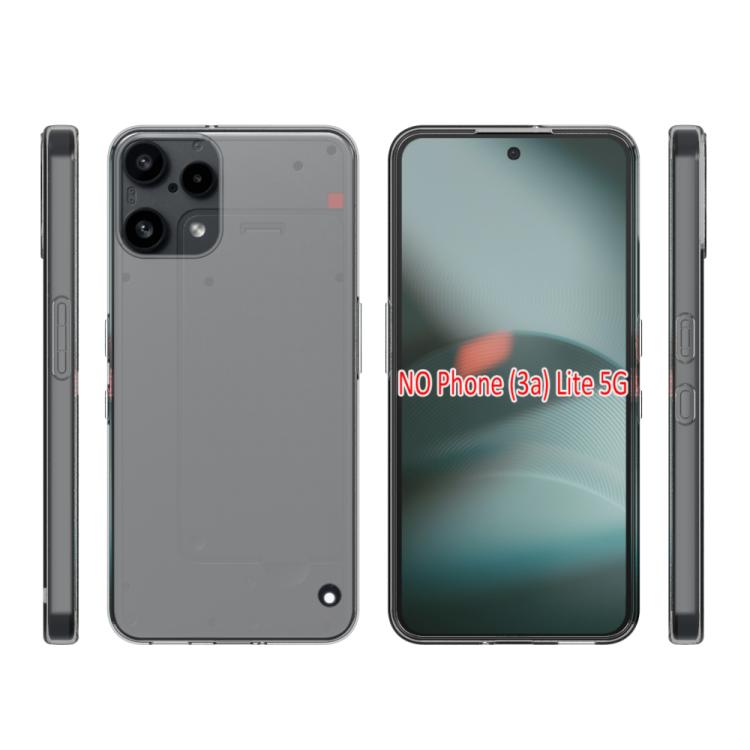 For Nothing Phone 3a Lite Waterproof Texture TPU Phone Case - Transparent