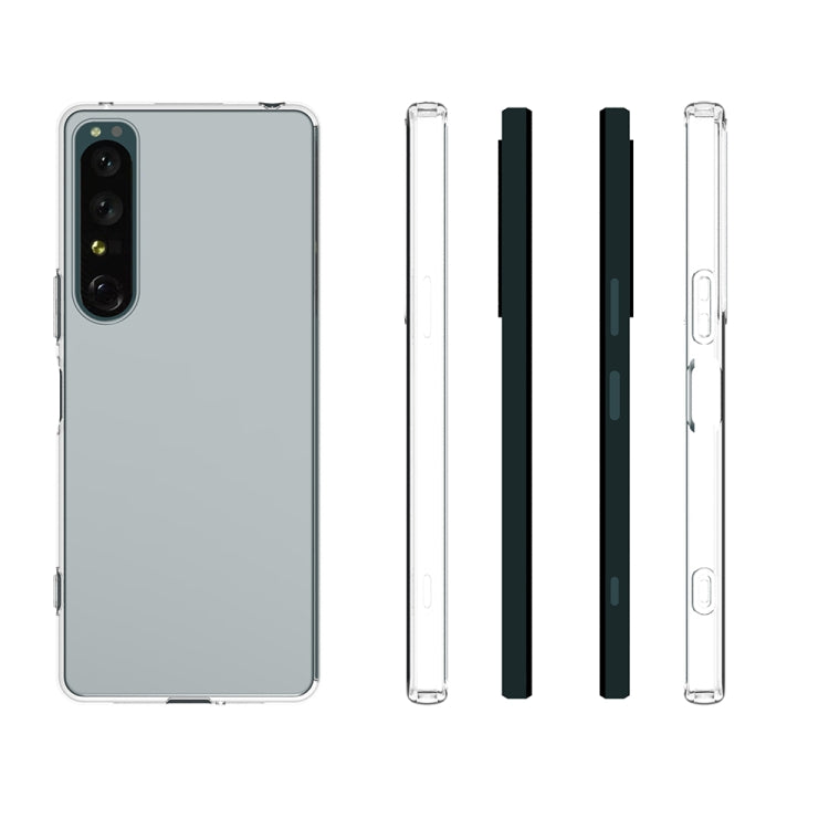 For Sony Xperia 1 IV Waterproof Texture TPU Phone Case - Transparent