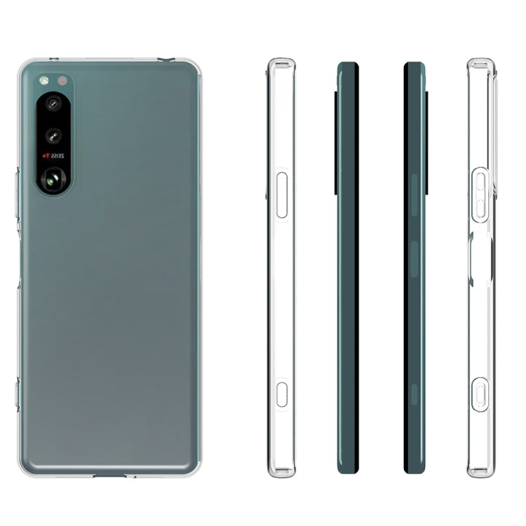 For Sony Xperia 5 IV Waterproof Texture TPU Phone Case - Transparent