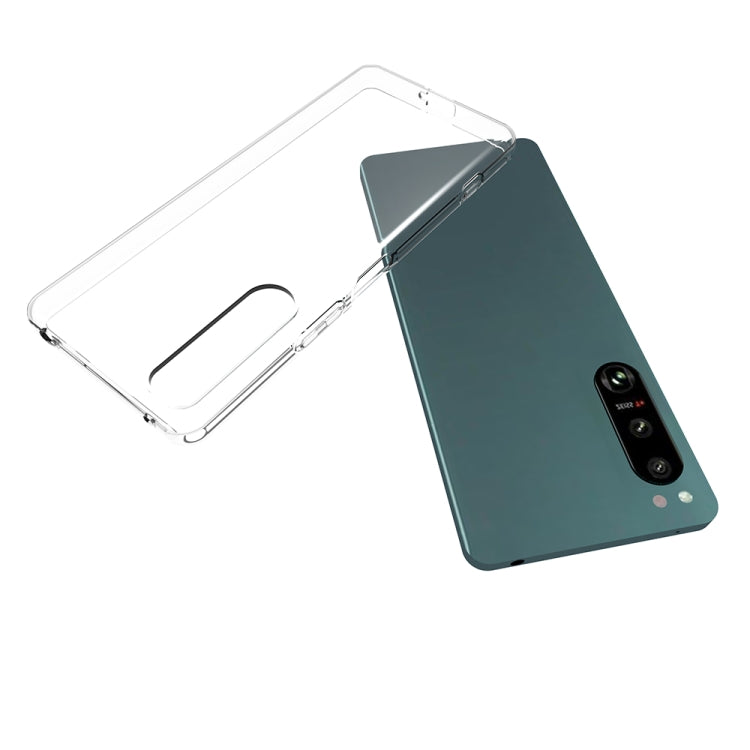 For Sony Xperia 5 IV Waterproof Texture TPU Phone Case - Transparent