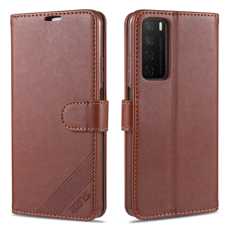 For Huawei Honor Play4 AZNS Sheepskin Texture Horizontal Flip Leather Case with Holder & Card Slots & Wallet