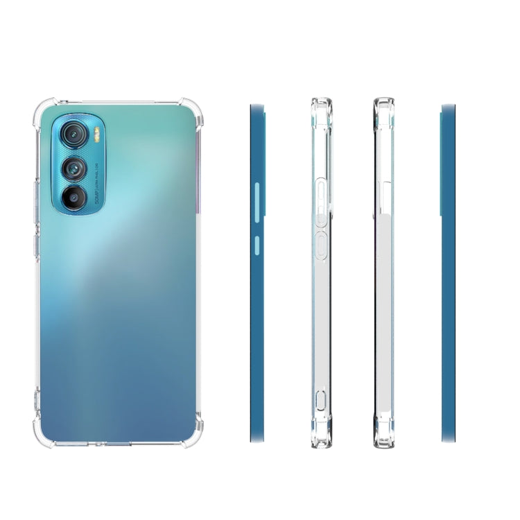 For Motorola Edge 30 5G Shockproof Non-slip Thickening TPU Phone Case - Transparent