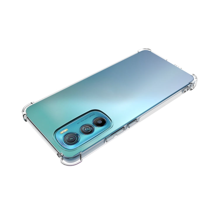 For Motorola Edge 30 5G Shockproof Non-slip Thickening TPU Phone Case - Transparent