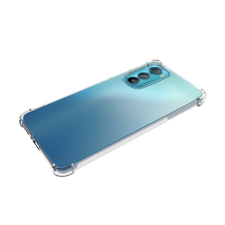 For Motorola Edge 30 5G Shockproof Non-slip Thickening TPU Phone Case - Transparent