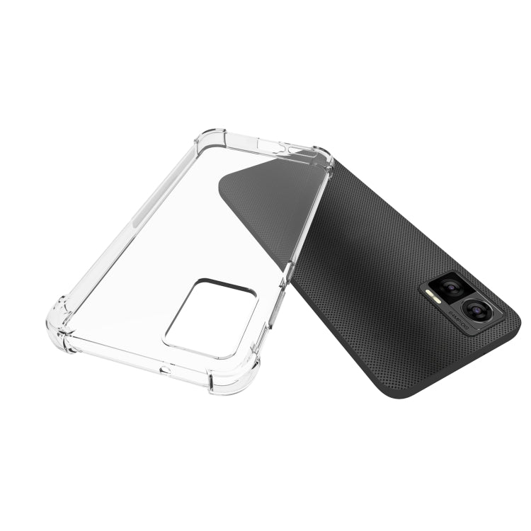 For Motorola Edge 30 Neo Shockproof Non-slip Thickening TPU Phone Case - Transparent