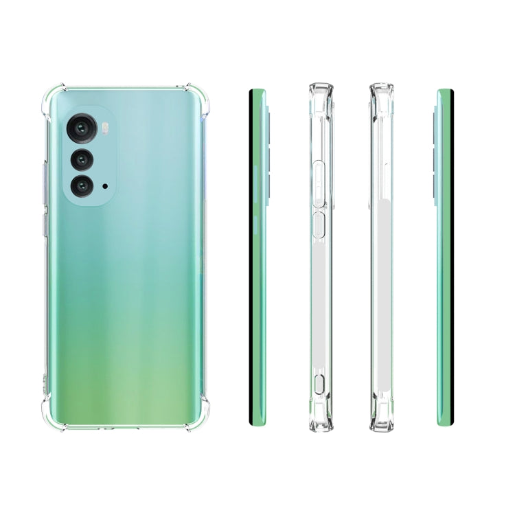 For Motorola Edge 2022 Shockproof Non-slip Thickening TPU Phone Case - Transparent