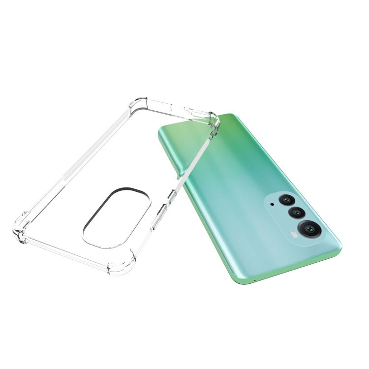 For Motorola Edge 2022 Shockproof Non-slip Thickening TPU Phone Case - Transparent