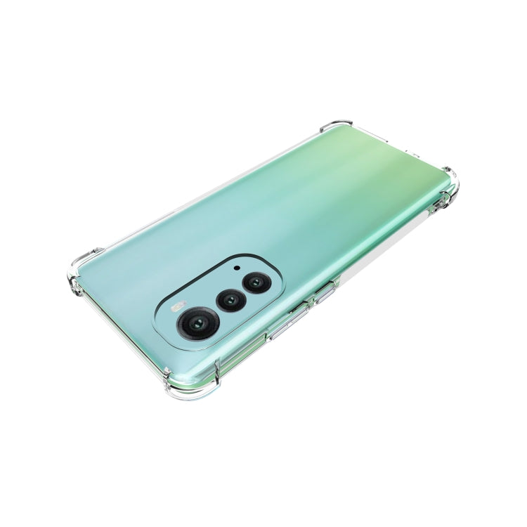 For Motorola Edge 2022 Shockproof Non-slip Thickening TPU Phone Case - Transparent