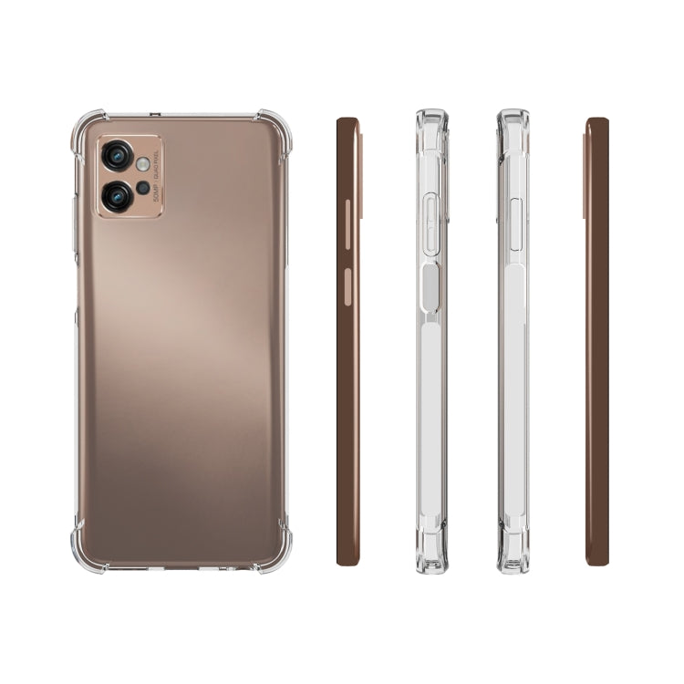 For Motorola Moto G32 Shockproof Non-slip Thickening TPU Phone Case - Transparent
