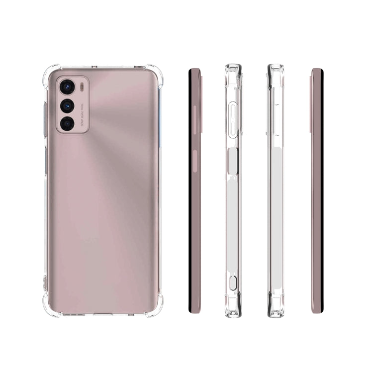 For Motorola Moto G42 4G Shockproof Non-slip Thickening TPU Phone Case - Transparent