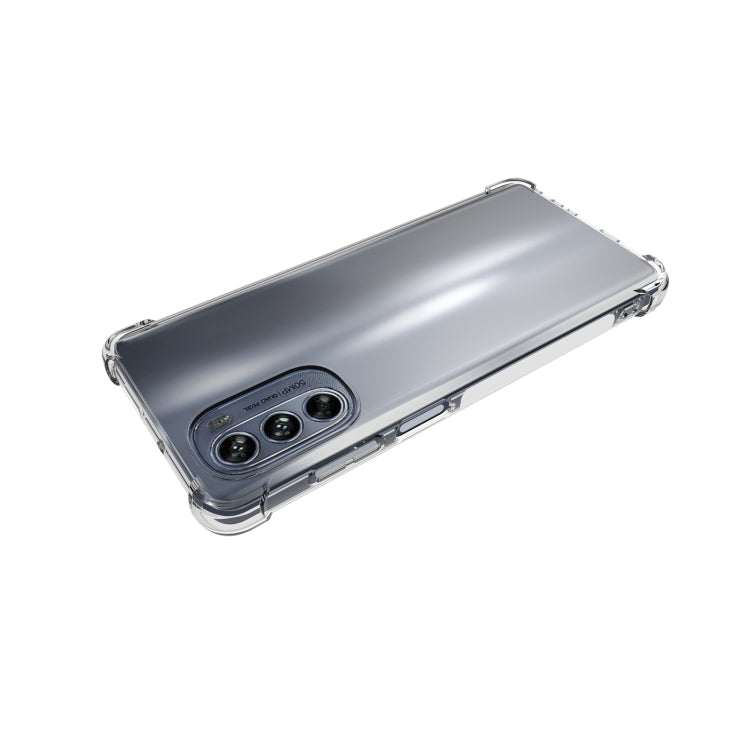 For Motorola Moto G62 5G Shockproof Non-slip Thickening TPU Phone Case - Transparent