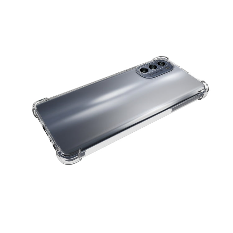 For Motorola Moto G62 5G Shockproof Non-slip Thickening TPU Phone Case - Transparent