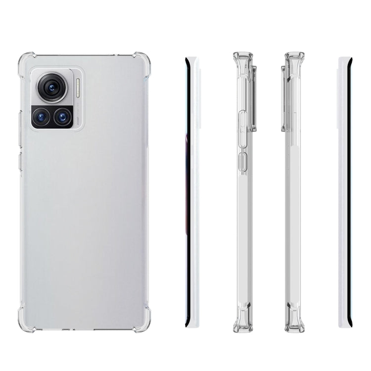 For Motorola Moto X30 Pro Shockproof Non-slip Thickening TPU Phone Case - Transparent