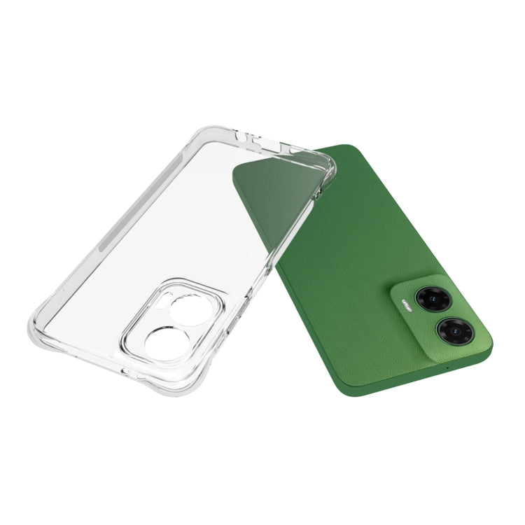 For Motorola Moto G35 Shockproof Non-slip Thickening TPU Phone Case - Transparent