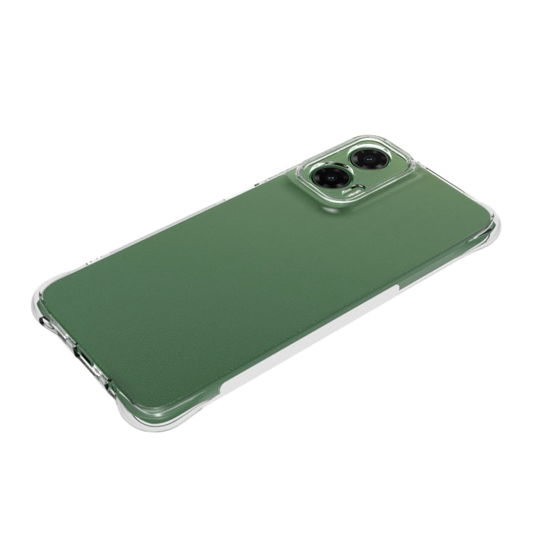 For Motorola Moto G35 Shockproof Non-slip Thickening TPU Phone Case - Transparent