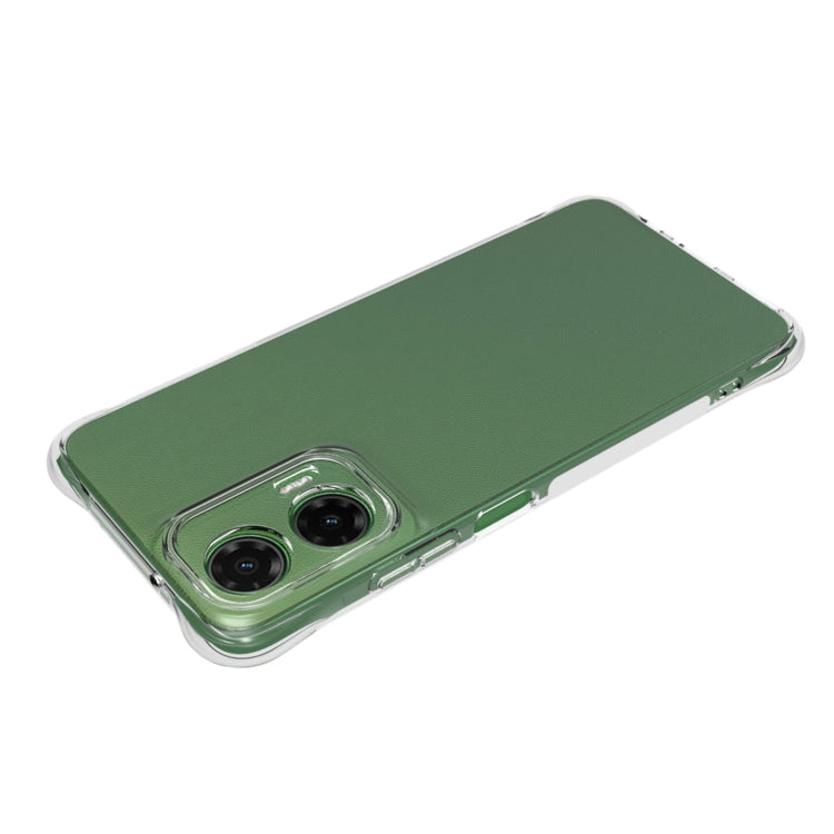 For Motorola Moto G35 Shockproof Non-slip Thickening TPU Phone Case - Transparent
