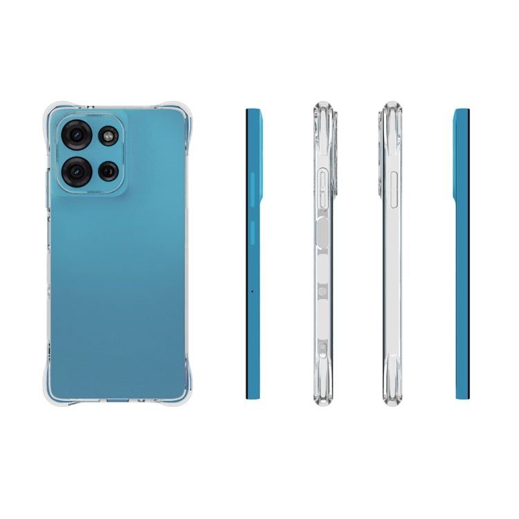 For Motorola Moto G75 5G Shockproof Non-slip Thickening TPU Phone Case - Transparent