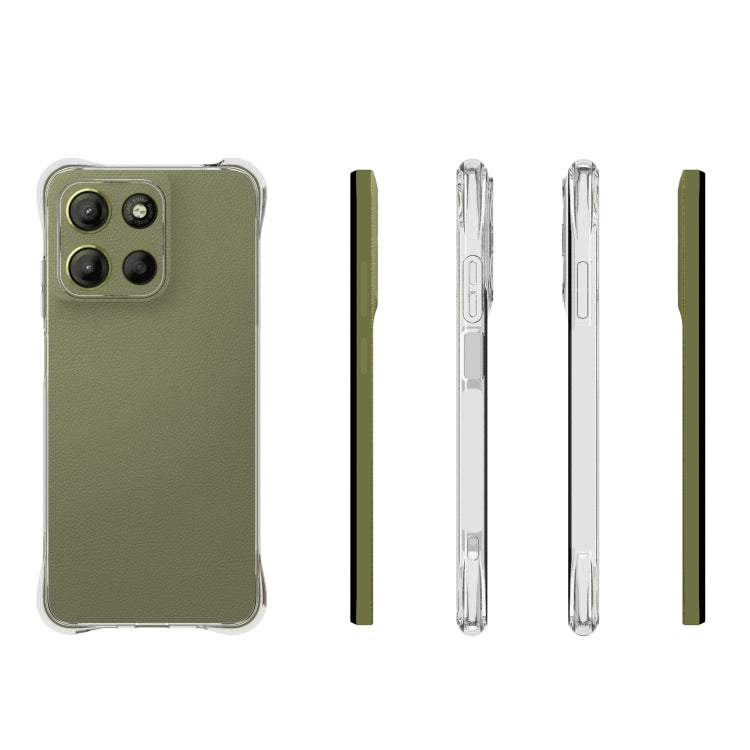 For Motorola Moto G15 4G Shockproof Non-slip Thickening TPU Phone Case - Transparent