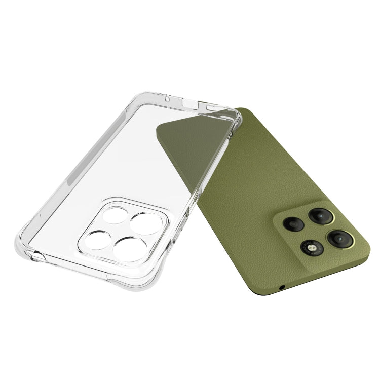 For Motorola Moto G15 4G Shockproof Non-slip Thickening TPU Phone Case - Transparent