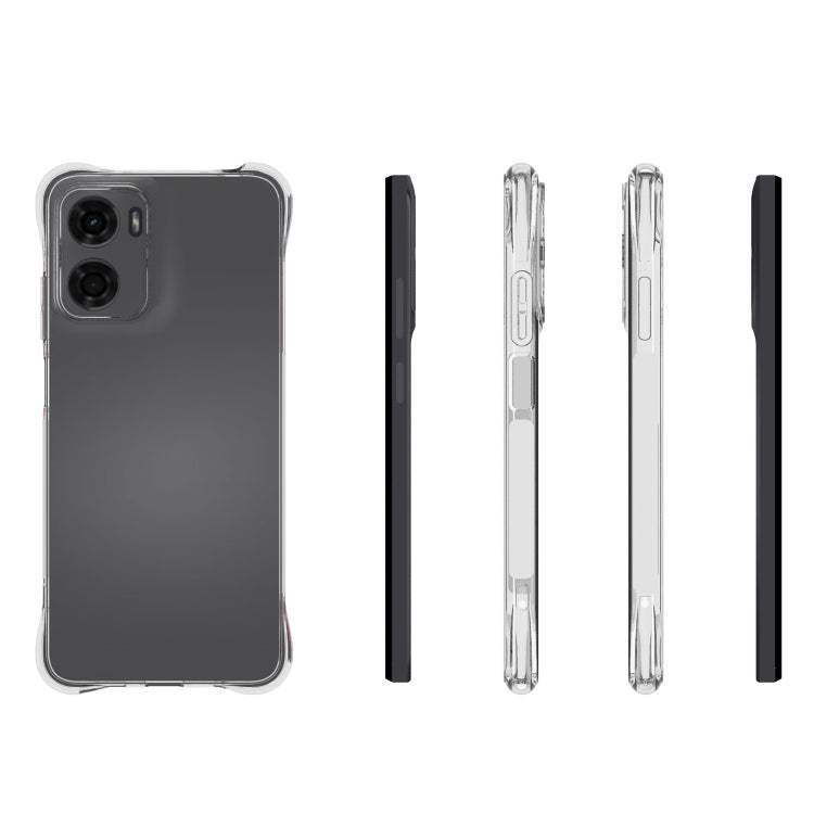 For Motorola Moto G05 4G Shockproof Non-slip Thickening TPU Phone Case - Transparent