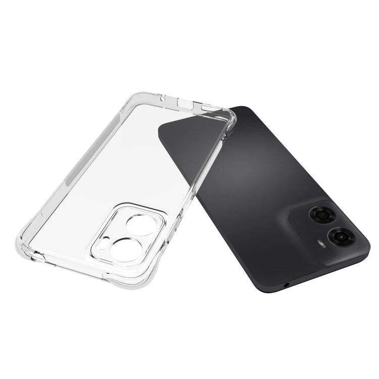 For Motorola Moto G05 4G Shockproof Non-slip Thickening TPU Phone Case - Transparent