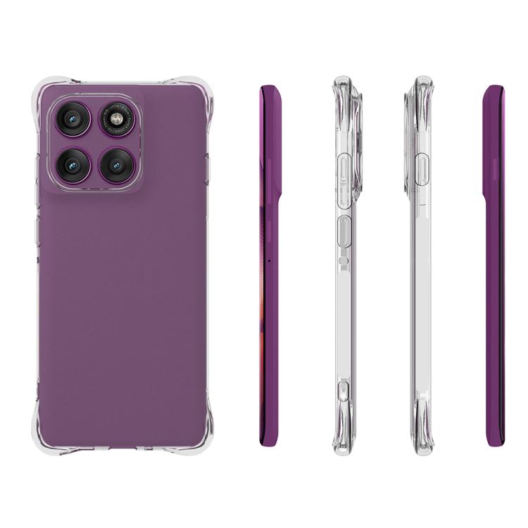 For Motorola Edge 60 Pro Shockproof Non-slip Thickening TPU Phone Case - Transparent