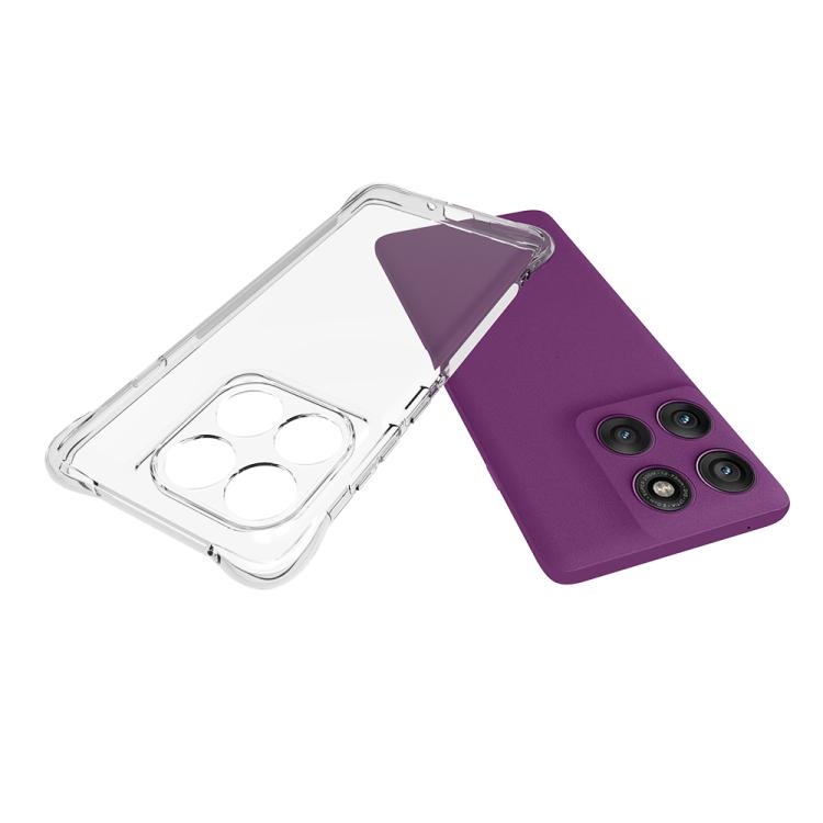 For Motorola Edge 60 Pro Shockproof Non-slip Thickening TPU Phone Case - Transparent