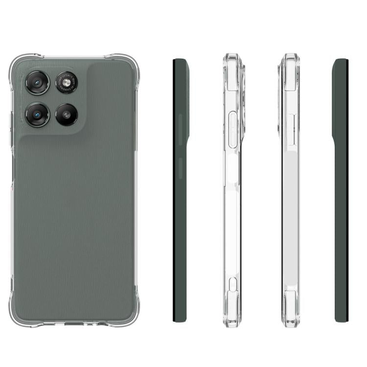 For Motorola Moto G67 Power 5G Shockproof Non-slip Thickening TPU Phone Case - Transparent