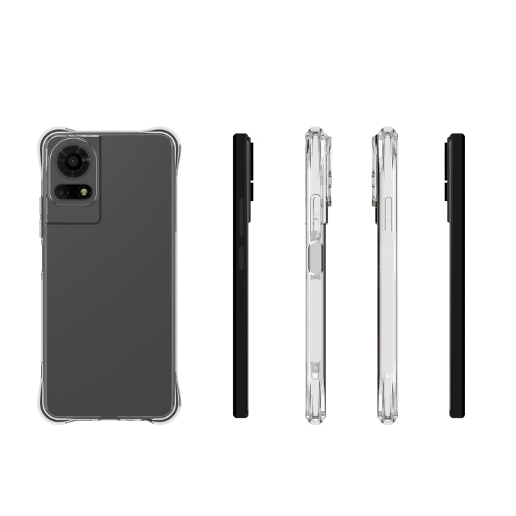 For TCL 50 LE 4G Shockproof Non-slip Thickening TPU Phone Case - Transparent