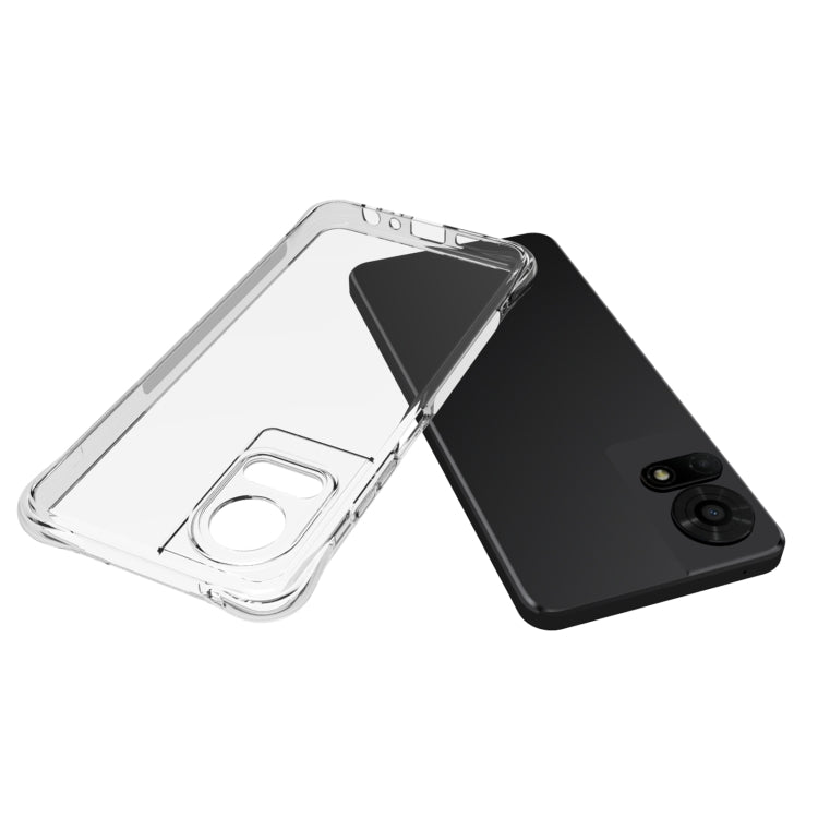 For TCL 50 LE 4G Shockproof Non-slip Thickening TPU Phone Case - Transparent