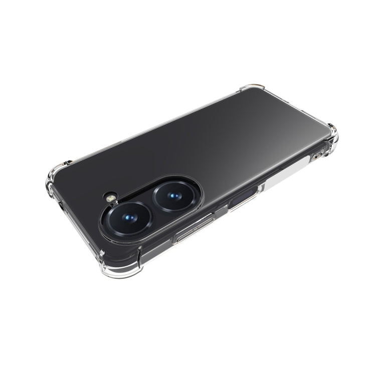 For Asus Zenfone 9 Shockproof Non-slip Thickening TPU Phone Case - Transparent