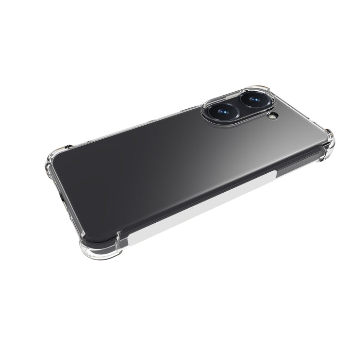 For Asus Zenfone 9 Shockproof Non-slip Thickening TPU Phone Case - Transparent