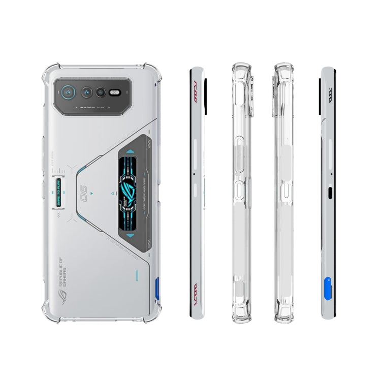 For Asus ROG Phone 6 Pro Shockproof Non-slip Thickening TPU Phone Case - Transparent
