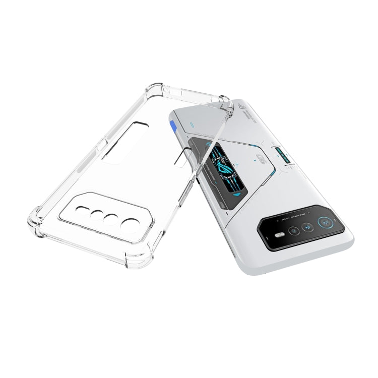 For Asus ROG Phone 6 Pro Shockproof Non-slip Thickening TPU Phone Case - Transparent