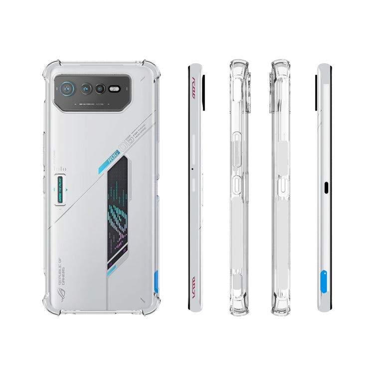 For Asus ROG Phone 6 Shockproof Non-slip Thickening TPU Phone Case - Transparent