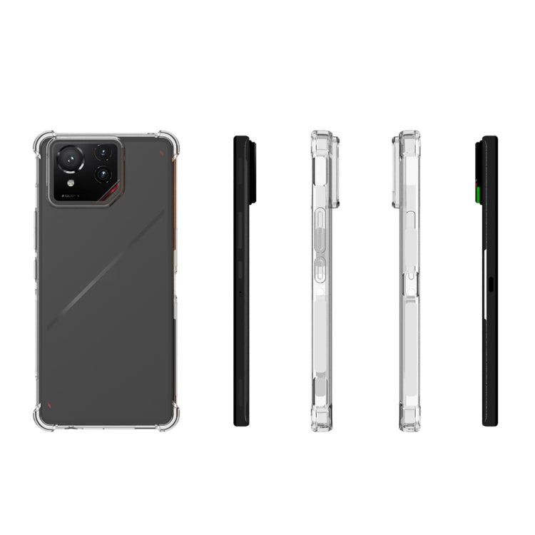 For Asus ROG Phone 9 / 9 Pro Shockproof Non-slip Thickening TPU Phone Case - Transparent
