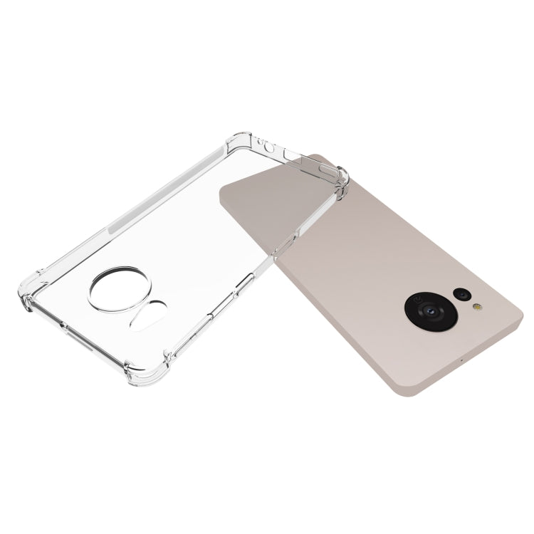 For Sharp Aquos sense7 plus Shockproof Non-slip Thickening TPU Phone Case - Transparent